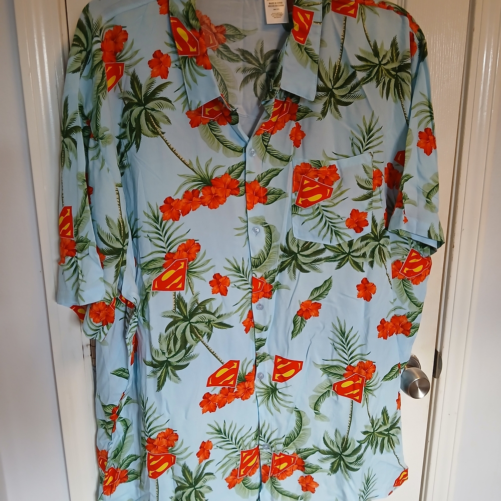 DC Comics Blue Superman Tropical Shirt
